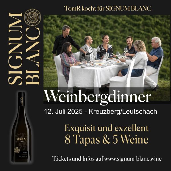 Weinbergdinner mit Haubenkoch Tom Riederer - Ticket